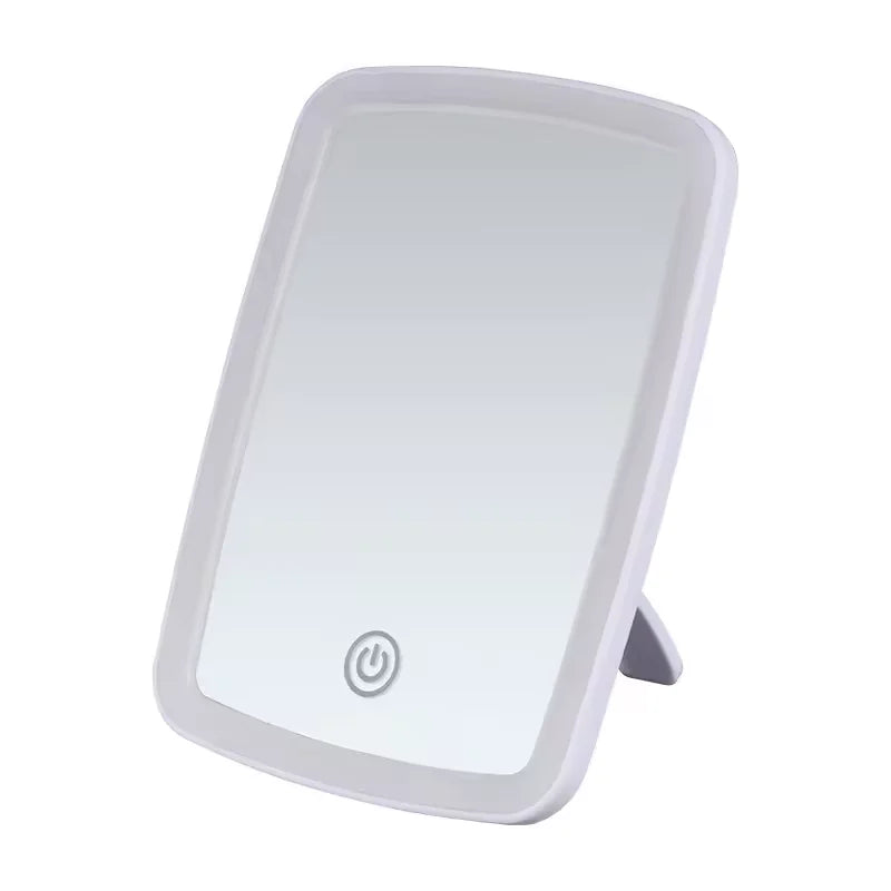 Espelho de Maquiagem com Luz LED - Compacto e Funcional