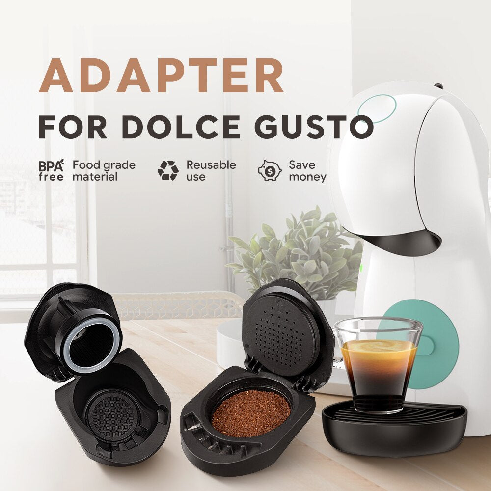 ICafilas Adapter for Dolce Gusto Reusable Capsule Refillable Cafetera Expreso Coffee For PICCOLO XS/Genio S Machine
