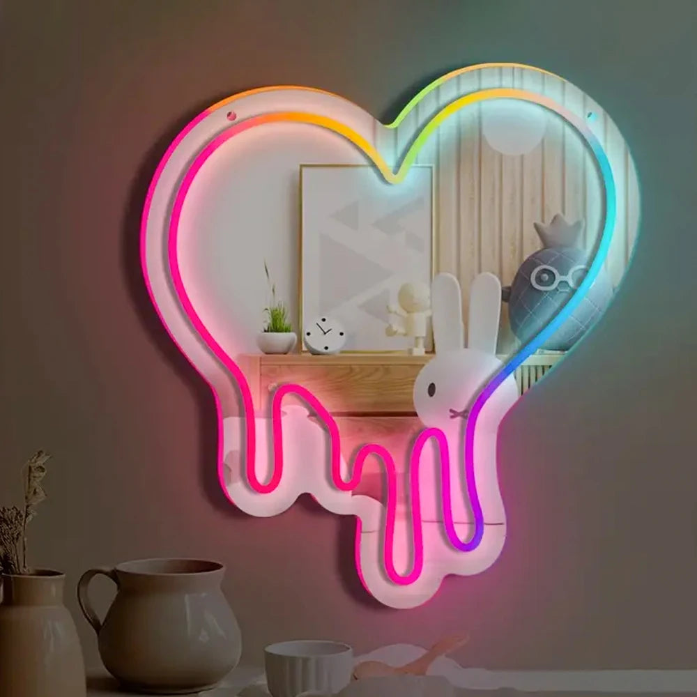 Espelho Luminária Neon
