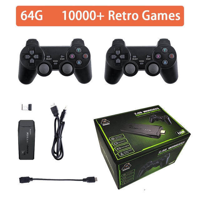 GAME STICK Retro - + 2 controles sem fio e 10 mil Jogos ( Frete grátis somente hoje )