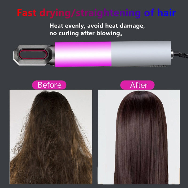 5 in 1 Hair Dryer Hot Comb Set Wet and Dry Professional Curling Iron Hair Straightener Styling Tool Hair Dryer Household