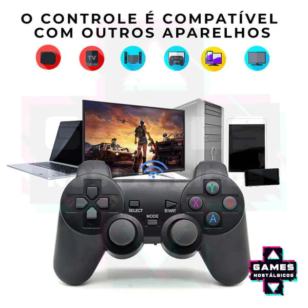 GAME STICK Retro - + 2 controles sem fio e 10 mil Jogos ( Frete grátis somente hoje )