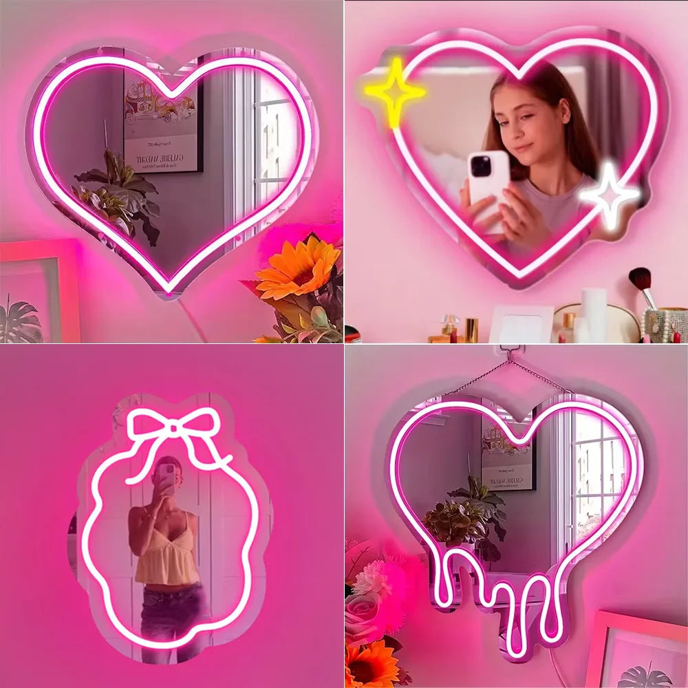 Espelho Luminária Neon